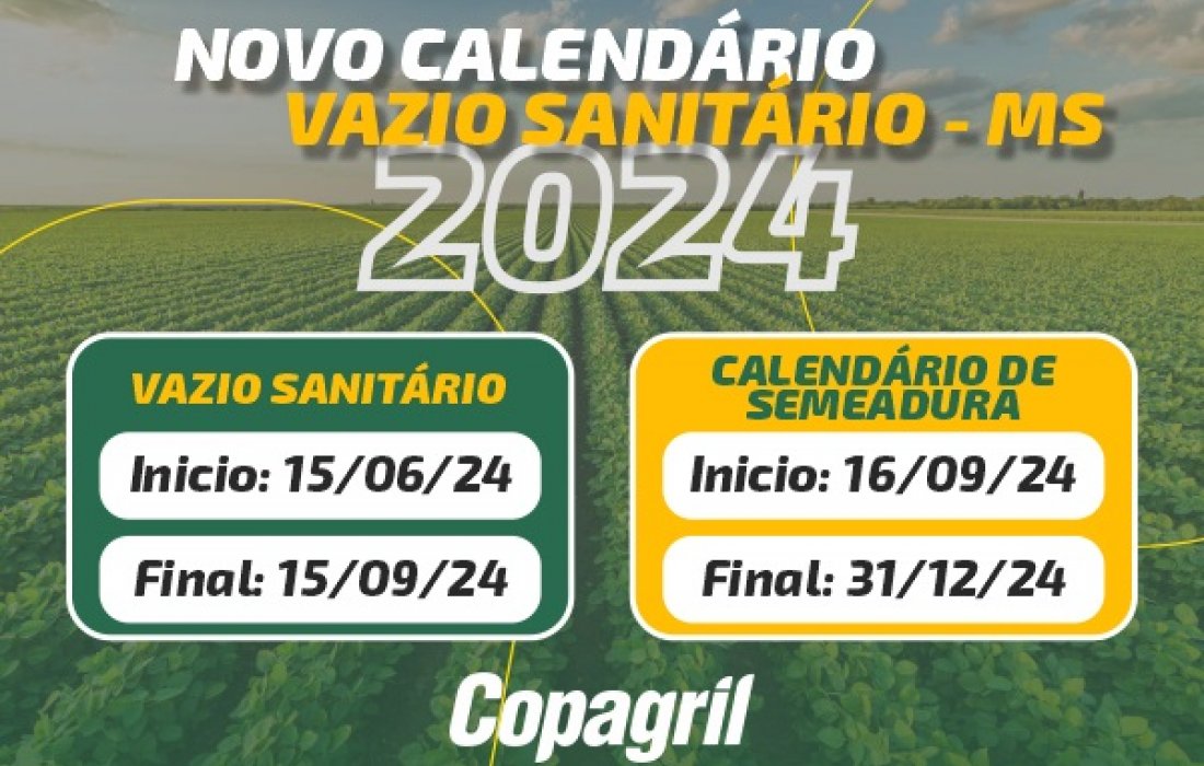 Vazio da Safra de Soja no Mato Grosso do Sul vai at&eacute; 15 de setembro
