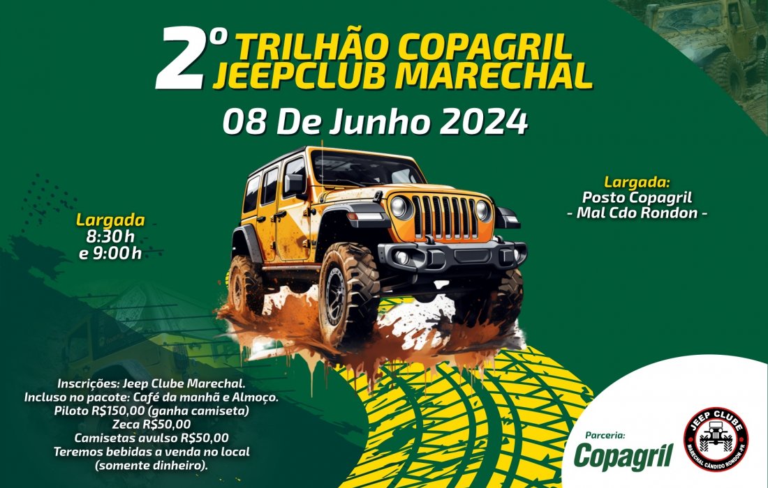 Copagril apoiar&aacute; mais um trilh&atilde;o do Jeep Clube que acontecer&aacute; neste s&aacute;bado em Marechal