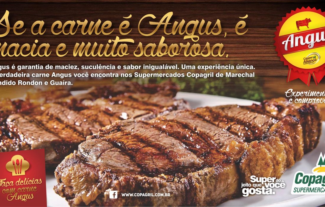 Carne Angus: excelente padr&atilde;o de qualidade