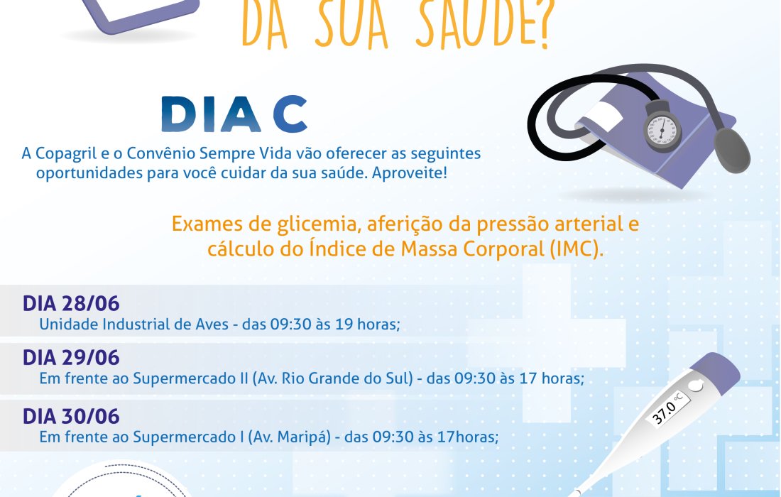 Copagril realizar&aacute; a&ccedil;&atilde;o voltada &agrave; sa&uacute;de na programa&ccedil;&atilde;o do Dia de Cooperar