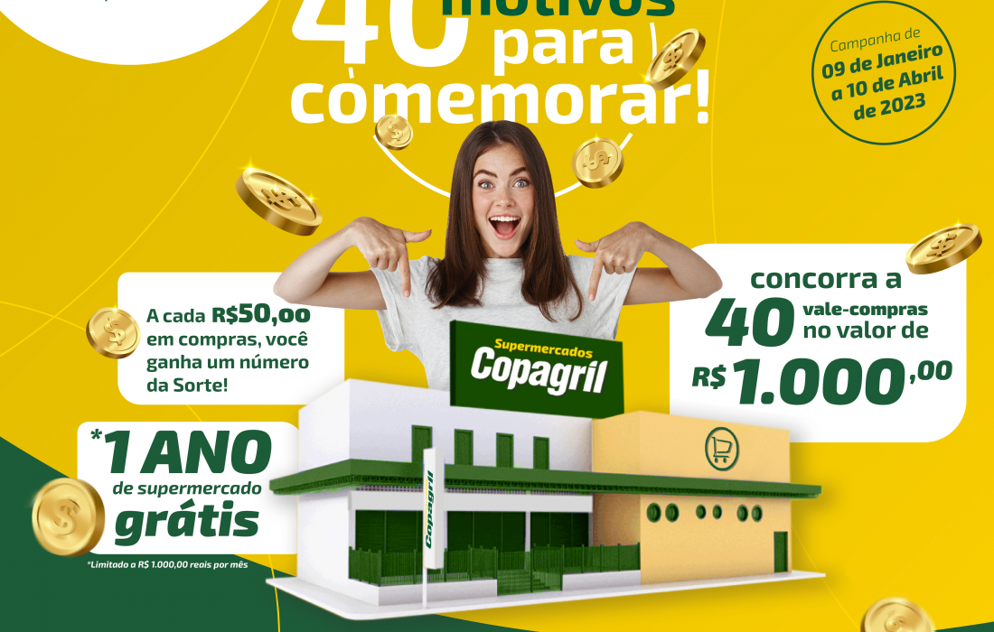Fazer suas compras nos Supermercados Copagril ficou ainda melhor! 