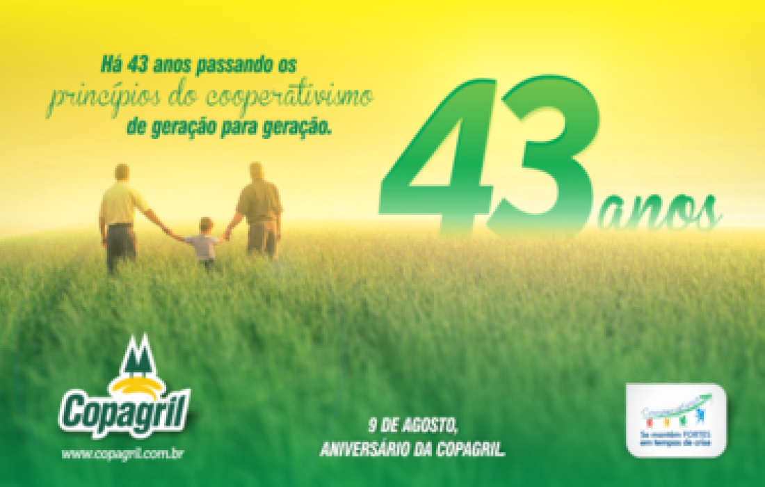 Copagril completa 43 anos com muito a comemorar