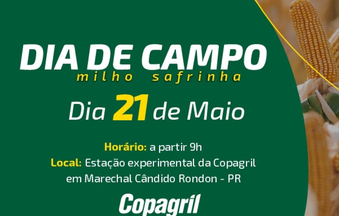 Copagril realiza Dia de Campo Milho Safrinha no dia 21 de maio
