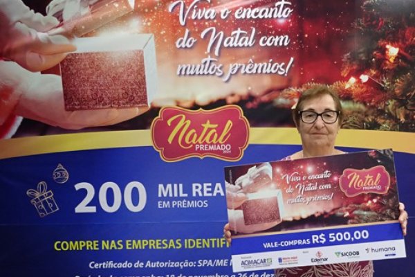 Copagril tem mais de 40 clientes contemplados na Campanha Natal Premiado da Acimacar