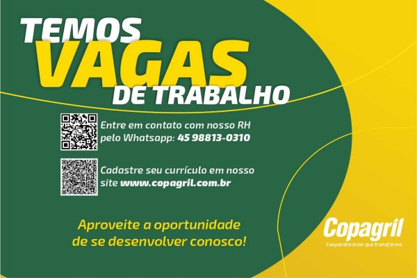 Copagril celebra o crescimento com convite ao cadastro de curr&iacute;culos para futuras oportunidades