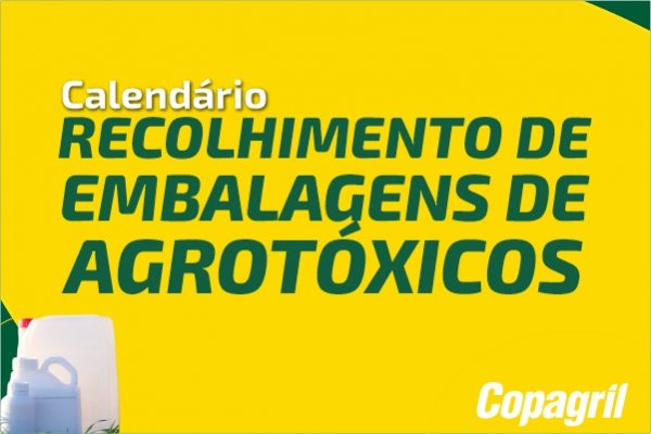 Recolhimento de embalagens de agrot&oacute;xicos nas Unidades
