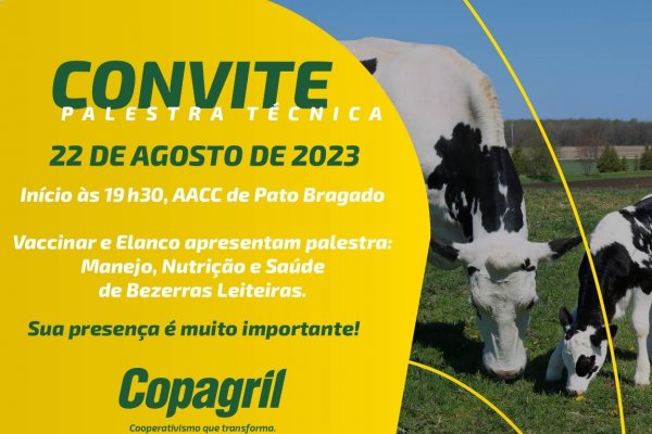 Copagril promover&aacute; palestra voltada &agrave; pecu&aacute;ria leiteira