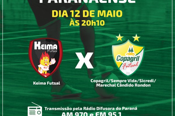 Copagril enfrenta o Keima de Ponta Grossa hoje pela Chave Ouro