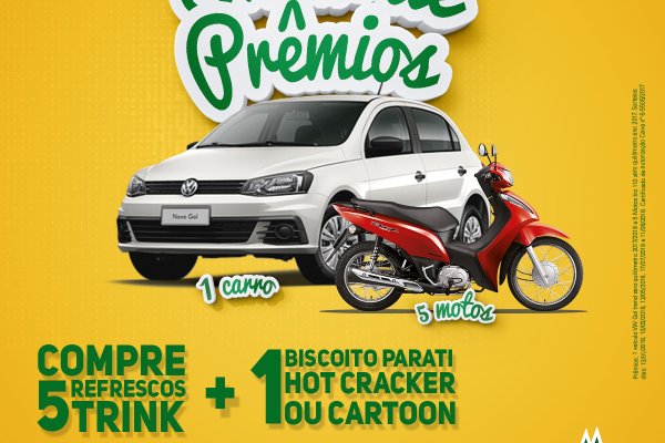 Supermercados Copagril e Parati lan&ccedil;am nova promo&ccedil;&atilde;o que vai sortear 1 carro e 5 motos