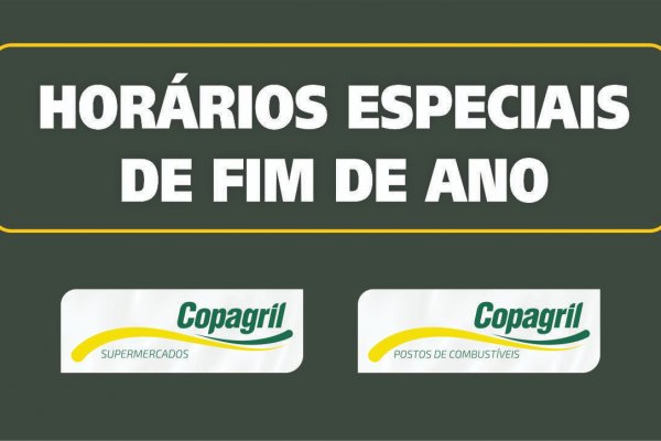 Hor&aacute;rios de atendimento - Postos e Supermercados Copagril