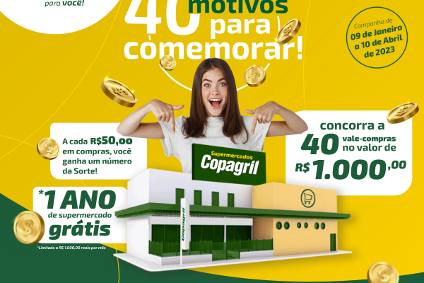 Fazer suas compras nos Supermercados Copagril ficou ainda melhor! 