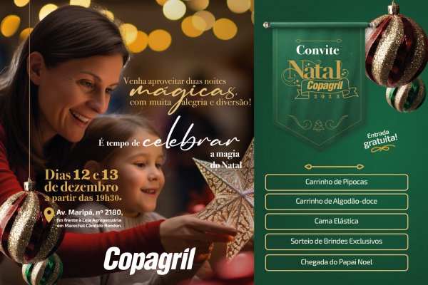 Evento Natal Copagril ter&aacute; distribui&ccedil;&atilde;o de doces e sorteio de brindes 