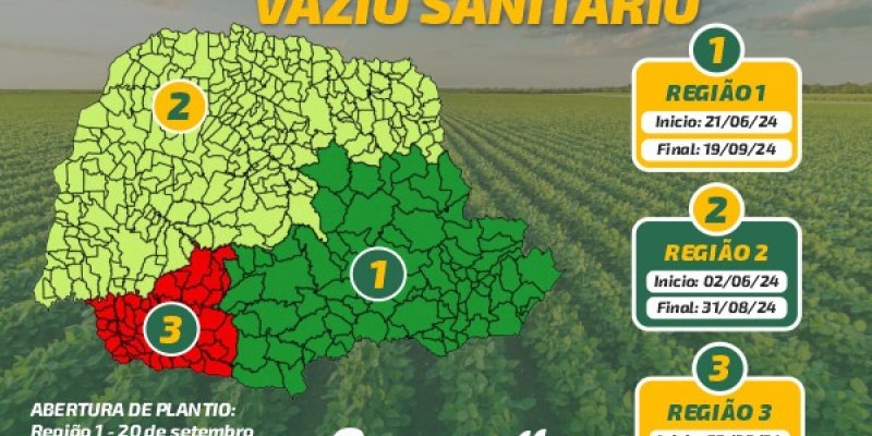 Vazio sanit&aacute;rio da soja ter&aacute; escalonamento conforme as regi&otilde;es do Estado