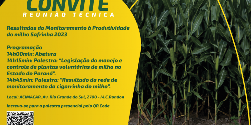 Copagril e Adapar promover&atilde;o reuni&atilde;o t&eacute;cnica com resultados do monitoramento da cigarrinha do milho