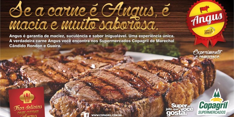 Carne Angus: excelente padr&atilde;o de qualidade