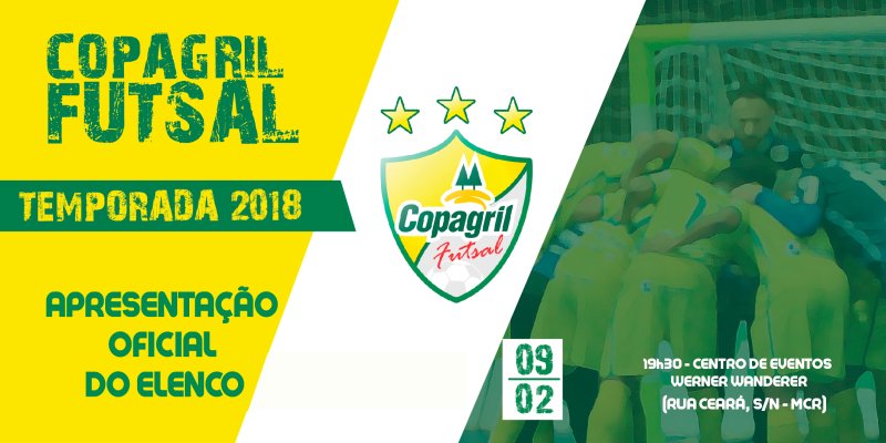 Personalidades do esporte prestigiar&atilde;o evento de apresenta&ccedil;&atilde;o da equipe Copagril Futsal