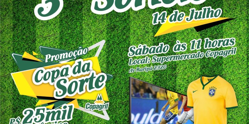 Copagril realiza neste s&aacute;bado o 3&ordm; sorteio da promo&ccedil;&atilde;o Copa da Sorte
